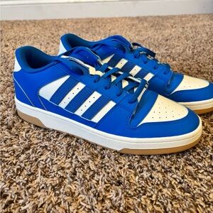 Adidas Men’s Blue and White Low-Top Sneakers